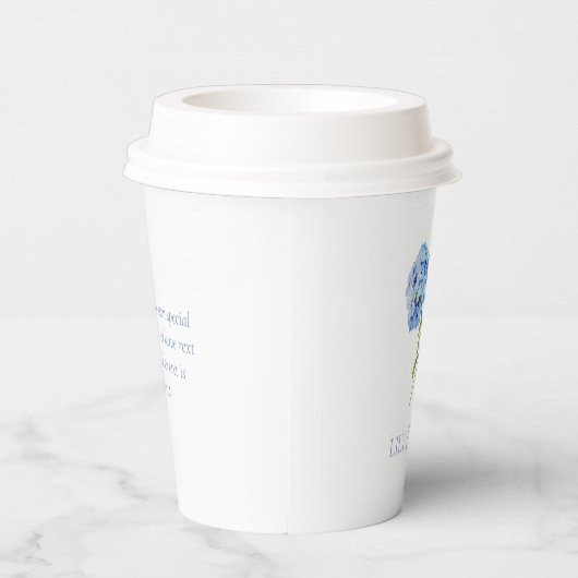 シックフローラダスティブルーアジサイイベント結婚ズ 紙コップ (右)