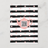 シックフローラティーパーティーガールベビーシャワーレジストリ エンクロージャーカード (裏面)