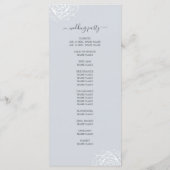 シックフローラバラアイスブルーシンプルミニマル結婚ズ プログラム (裏面)