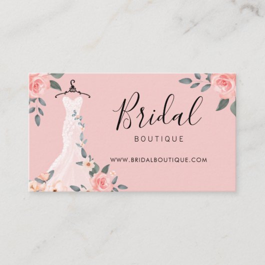 シックフローラバラ結婚ズドレスブライダルブティック 名刺 (正面)