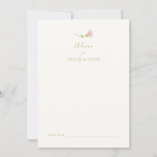 シックフローラバラ&アイボリー結婚のアドバイスカード アドバイスカード