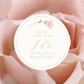 シックフローラバラ&アイボリー結婚ズ ラウンドシール