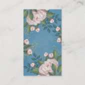 シックフローラピンクヴィンテージバラプロフェッショナルQRコード 名刺 (裏面)