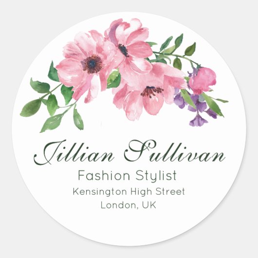 シックフローラブティックビジネス&マーケティング ラウンドシール (正面)