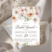 シックフローラブライドへ水カラーブライダルブランチ 招待状