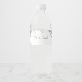 シックフローラブルーアジサイイベント結婚ズ ペットボトルラベル