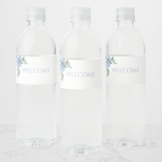 シックフローラブルーアジサイイベント結婚ズ ペットボトルラベル (ボトル)