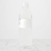 シックフローラブルーアジサイイベント結婚ズ ペットボトルラベル (裏面)