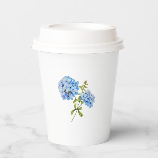 シックフローラブルーアジサイイベント結婚ズ 紙コップ (正面)