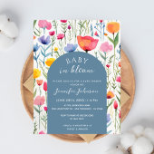 シックフローラブルーアーチベビーシャワーボーイ ポストカード