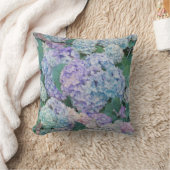 シックフローラブルーパープルアヤグマ模様 クッション (ブランケット)