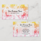 *~*シックフローラブーケバラ藤の花 名刺 (正面/裏面)