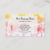 *~*シックフローラブーケバラ藤の花 名刺 (裏面)