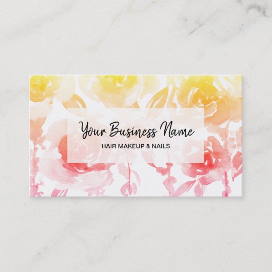 *~*シックフローラブーケバラ藤の花 名刺 (正面)