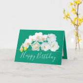 シックフローラブーケバラ&オーキッドフラワーズ誕生日 カード (黄色い花)