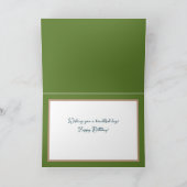 シックフローラブーケバラ&クロッカスフラワーズ誕生日 カード (内部)