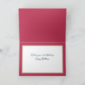 シックフローラブーケホワイトオーキッドフラワーズ誕生日 カード (内部)