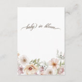 シックフローラベビー開花図書ベビー エンクロージャーカード (裏面)