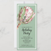 シックフローラホリデークリスマスパーティー 招待状 (正面)