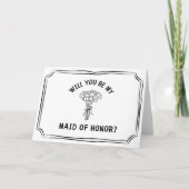 シックフローラボウブーケメイド・オブ・オーナー(花嫁付き添い人)提案 カード (正面)