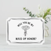 シックフローラボウブーケメイド・オブ・オーナー（花嫁付き添い人）提案 カード (スタンド正面)