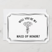 シックフローラボウブーケメイド・オブ・オーナー（花嫁付き添い人）提案 カード (正面)