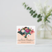 シックフローラボタニカルガーデンオープンエンベロープデザイン スクエア名刺 (スタンド正面)