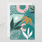 シックフローラボタニカルバードベビーシャワー招待状 招待状 (裏面)