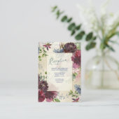 シックフローラマルサラバラウォーターカラー金ゴールド披露宴 エンクロージャーカード (スタンド正面)