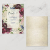 シックフローラマルサラバラウォーターカラー金ゴールド披露宴 エンクロージャーカード (正面/裏面)