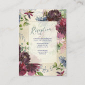 シックフローラマルサラバラウォーターカラー金ゴールド披露宴 エンクロージャーカード (正面)