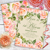 シックフローラミモサバーブライダルシャワーテーブルサイン ポスター