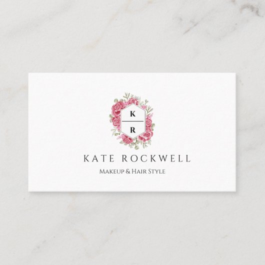 シックフローラメイクアップアーティスト美しいサロン | 結婚s 名刺 (正面)