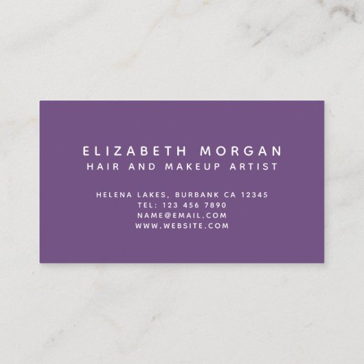 シックフローラモノグラム |紫の蝶 名刺 (裏面)