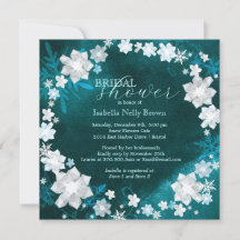 シックフローラリースティール（緑がかった色）冬ブライダルシャワー