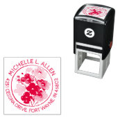 シックフローラレッド差出人住所 セルフインキングスタンプ (インサイチュ)