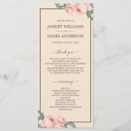 シックフローラヴィンテージピンクローズアイボリー結婚ズ プログラム