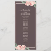 シックフローラヴィンテージピンクローズブルゴーニュ結婚ーズ プログラム (裏面)