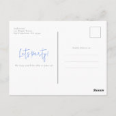 シックフローラ卒業パーティフォト招待状 ポストカード (裏面)