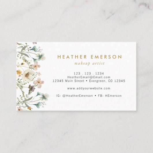 シックフローラ名刺 名刺 (裏面)