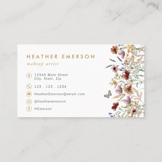 シックフローラ名刺 名刺 (裏面)