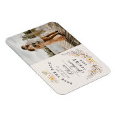 シックフローラ婚約写真日付の保存 マグネット (右側)