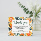 シックフローラ植物水彩記念葬式 サンキューカード (スタンド正面)