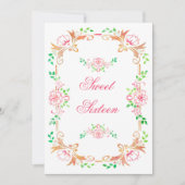 シックフローラ水彩スイート16両面 招待状 (正面)