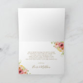 シックフローラ熱風船動物のベビーシャワー サンキューカード (内部)