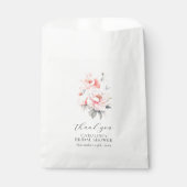 シックフローラ牡丹赤面ピンクブライダルシャワー フェイバーバッグ (正面)