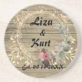 シックフローラ素朴リース結婚ズ コースター (正面)