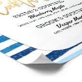 シックフローラ結婚のシグネチャーカクテルドリンクメニュー ポスター (角)