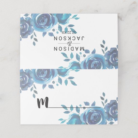 シックフローラ結婚のテーブル番号座席名 プレイスカード (外部開封)