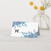 シックフローラ結婚のテーブル番号座席名 プレイスカード (正面)